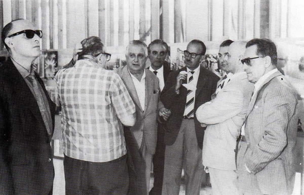 Premio Castellammare di Stabia, 1959, da sinistra si riconoscono D. Spinosa, al centro C. Barbieri ed alle sue spalle Alberto Chiancone